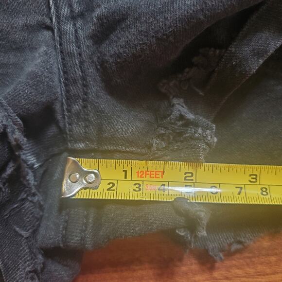 Abercrombie & Fitch Black Denim Cut Off Shorts Size W 24 / 00 Women's - Picture 5 of 6